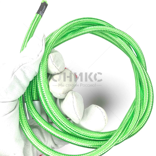 Декоративный провод круглый двухжильный Interior Electric ПВХ, сечение 2x0,75 Зеленый Шелк - Оникс